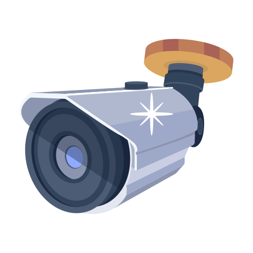 Illustration of CCTV camera for hostel security